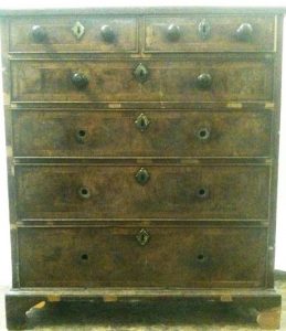 Chest of drawers before restoration