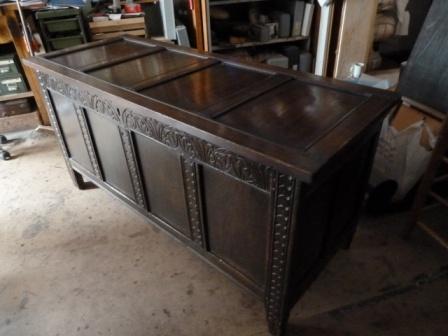 The early oak Coffer after restoration